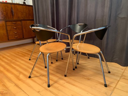 Italian Plurima Chairs, 1980s, Set of 4-RTR-1336745