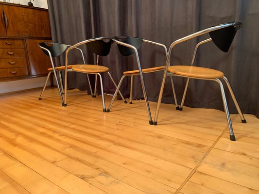 Italian Plurima Chairs, 1980s, Set of 4-RTR-1336745