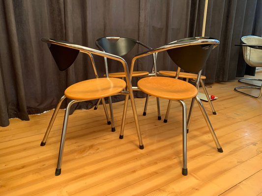 Italian Plurima Chairs, 1980s, Set of 4-RTR-1336745