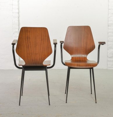 Italian Plywood Side Chairs by Carlo Ratti for Legni Curvati, 1950s, Set of 2-IXC-557431