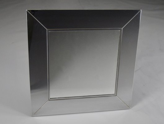 Italian Polished Stainless Steel Wall Mirror, 1970s-IEI-1153868