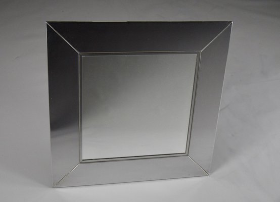 Italian Polished Stainless Steel Wall Mirror, 1970s-IEI-1153868