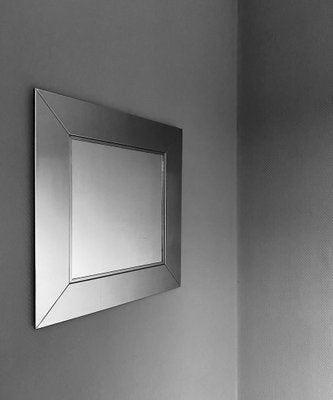 Italian Polished Stainless Steel Wall Mirror, 1970s-IEI-1153868