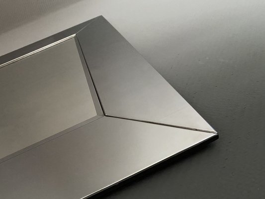 Italian Polished Stainless Steel Wall Mirror, 1970s-IEI-1153868