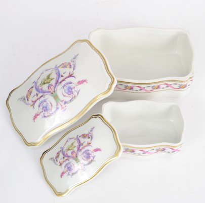 Italian Porcelain Boxes from Richard Ginori, 1960s, Set of 2-IXK-578563