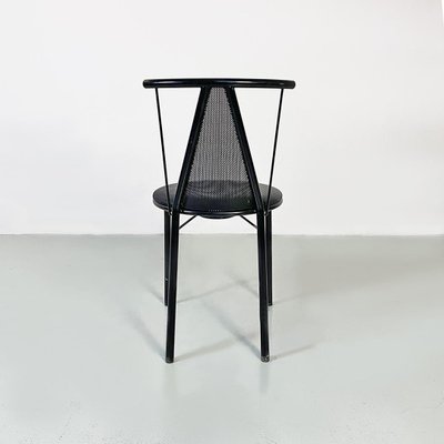 Italian Post Modern Black Metal and Plastic Chairs, 1980s, Set of 2-GDD-1428341