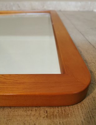 Italian Postmodern Cherry & Ground Glass Mirror, 1990s-ZST-831835