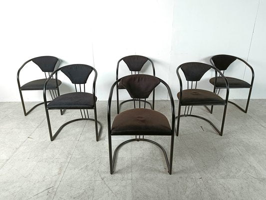 Italian Postmodern Dining Chairs, 1980s, Set of 6-IRH-1806291