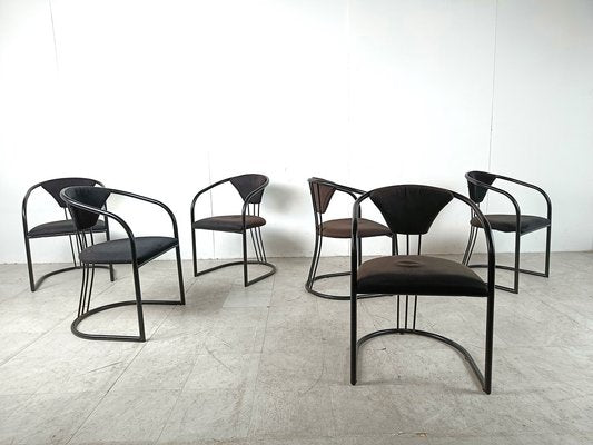 Italian Postmodern Dining Chairs, 1980s, Set of 6-IRH-1806291