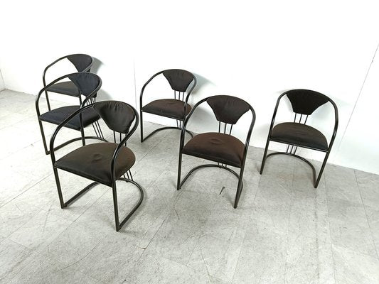 Italian Postmodern Dining Chairs, 1980s, Set of 6-IRH-1806291