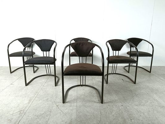 Italian Postmodern Dining Chairs, 1980s, Set of 6-IRH-1806291