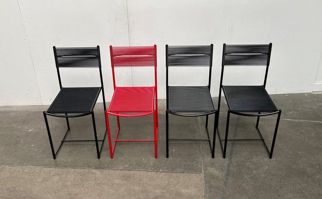 Italian Postmodern Space Age Model 101 Spaghetti Chairs by Giandomenico Belotti for Alias, 1970s, Set of 4-UAH-1811576