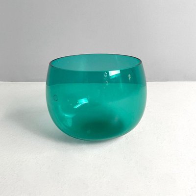 Italian Postmodern Teal Murano Glass Bowl attributed to Venini, 1990s-GDD-1823286