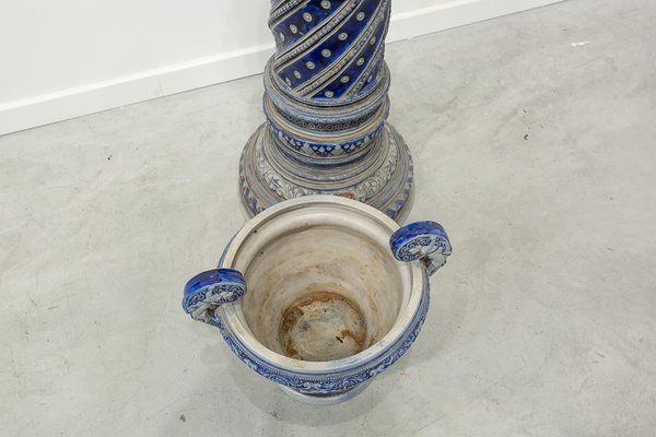 Italian Pot and Column Stand, 1890s-UJE-743327