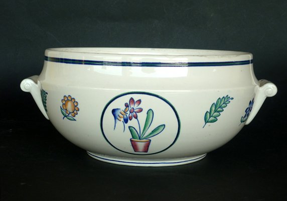 Italian Pottery Bowl by Giovanni Gariboldi for San Cristoforo Ginori, 1930s-GKB-837100