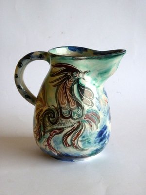 Italian Pottery Pitcher by Leandro Sciutto for Pozzo Garitta, 1940s-GKB-839777