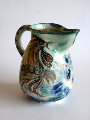 Italian Pottery Pitcher by Leandro Sciutto for Pozzo Garitta, 1940s-GKB-839777