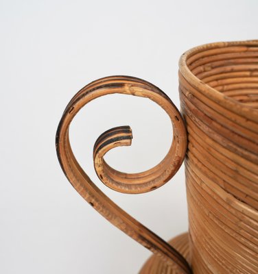 Italian Rattan Amphora Vase by Vivai Del Sud, 1960s-LYQ-1195204