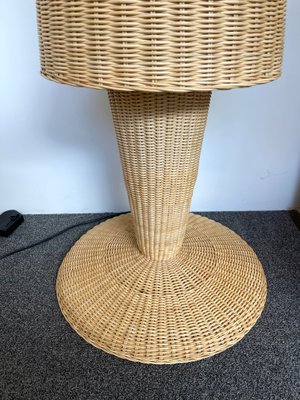 Italian Rattan Floor Lamp by Gasparucci Italo, 1980s-FUE-1001851