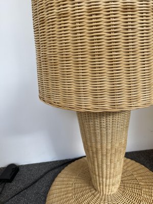 Italian Rattan Floor Lamp by Gasparucci Italo, 1980s-FUE-1001851