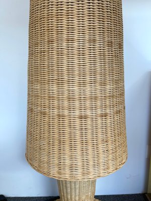 Italian Rattan Floor Lamp by Gasparucci Italo, 1980s-FUE-1001851