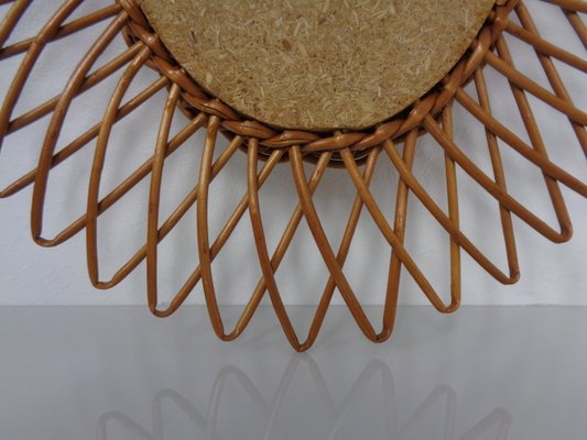 Italian Rattan Mirror, 1960s-RDW-2041709