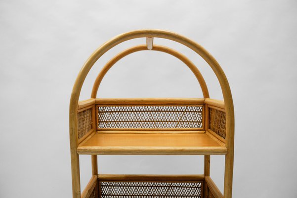 Italian Rattan Shelf, 1960s-KQB-1764383