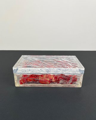 Italian Rectangular Box in Acrylic Glass with Ice Effect, 1970s-LYQ-1171472