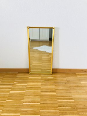 Italian Rectangular Brass Wall Mirror, 1960s-PUK-617888