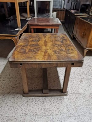 Italian Rectangular Briarwood Veneer Top Dining Table, 1940s-RAQ-654113