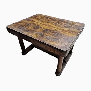 Italian Rectangular Briarwood Veneer Top Dining Table, 1940s-RAQ-654113