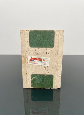 Italian Rectangular Decorative Box in Travertine and Cork from Marble Art, 1970s-LYQ-1324673