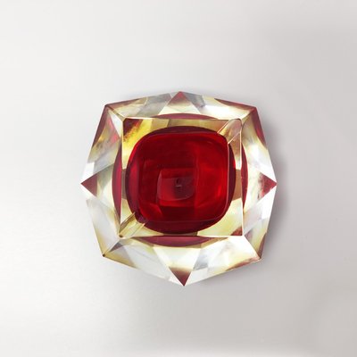 Italian Red Ashtray or Catchall by Flavio Poli for Seguso, 1960s-QGR-1121851