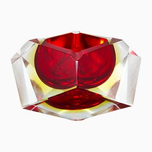 Italian Red Ashtray or Catchall by Flavio Poli for Seguso, 1960s-QGR-1121851