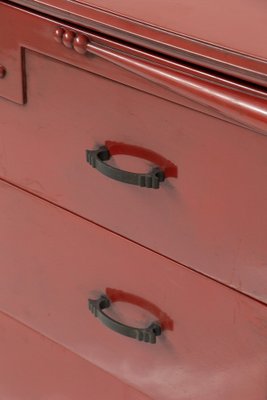 Italian Red Chest of Drawers attributed to A Piero Portalupi, 1920s-RCE-1773489