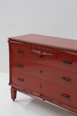 Italian Red Chest of Drawers attributed to A Piero Portalupi, 1920s-RCE-1773489