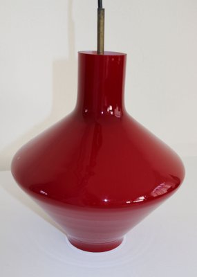 Italian Red Murano Glass Pendant Lamp, 1950s-AA-1764466