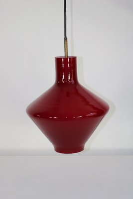 Italian Red Murano Glass Pendant Lamp, 1950s-AA-1764466