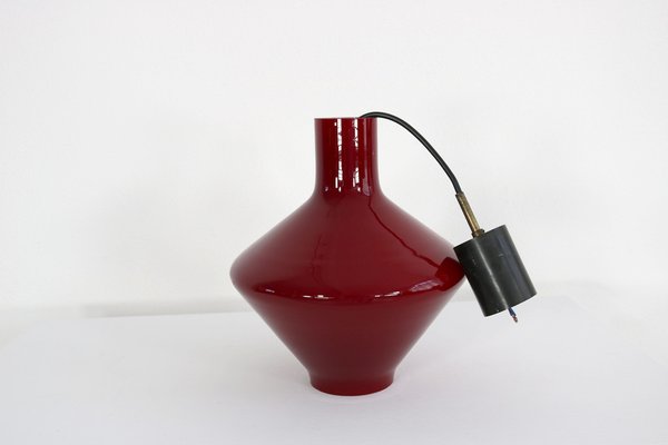 Italian Red Murano Glass Pendant Lamp, 1950s-AA-1764466