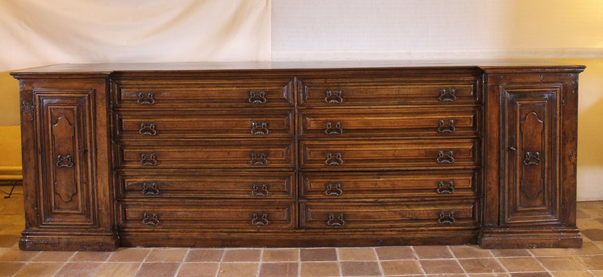 Italian Renaissance Walnut Sacristy Buffet-HPU-1401089