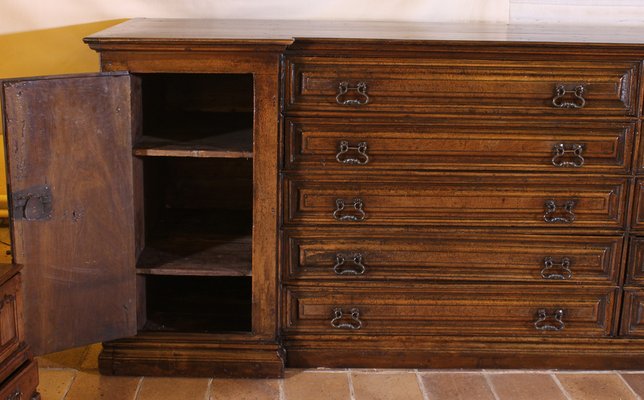 Italian Renaissance Walnut Sacristy Buffet-HPU-1401089