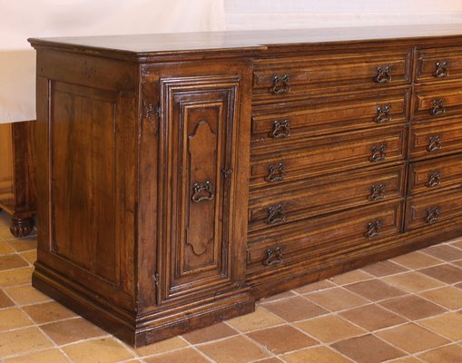 Italian Renaissance Walnut Sacristy Buffet-HPU-1401089