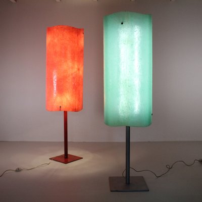 Italian Resin Floor Lamps, 1980s, Set of 2-VJY-1791741