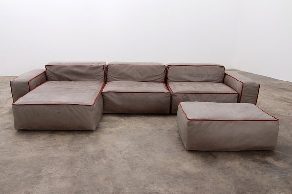 Italian Riff Modular Sofa in Leather from Flexteam, 1999, Set of 4-EZZ-1821062