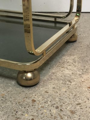 Italian Rolling Trolley in Gold Metal, 1980s-RWZ-1327702