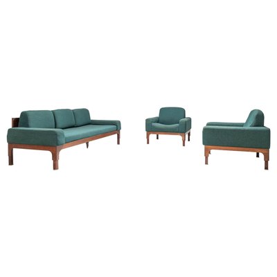 Italian Romantica Living Room Set in Walnut by Piero Ranzani for Elam, 1950s, Set of 3-ITV-1299199