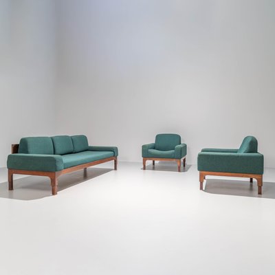 Italian Romantica Living Room Set in Walnut by Piero Ranzani for Elam, 1950s, Set of 3-ITV-1299199