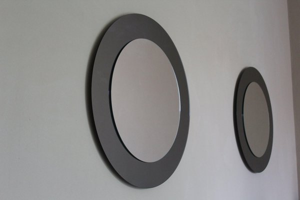 Italian Round Oblò Mirrors, Italy, 1970s, Set of 2-OAQ-1169420