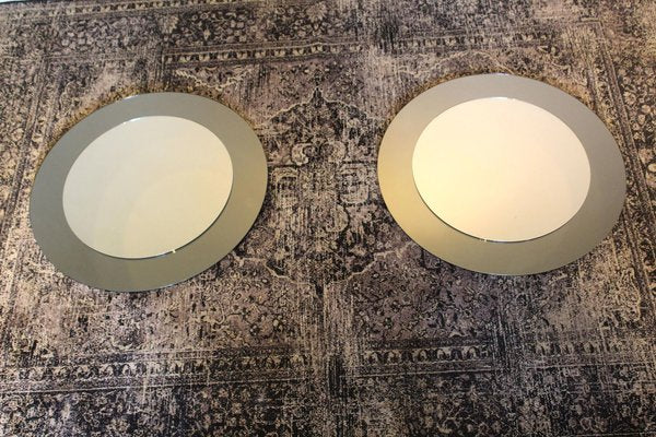 Italian Round Oblò Mirrors, Italy, 1970s, Set of 2-OAQ-1169420