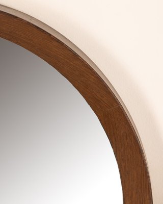 Italian Round Wall Mirror in Wood, 1960s-IUC-1811079